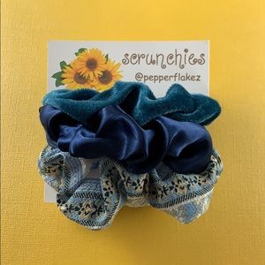 Sapphire Scrunchies | 3 Pack